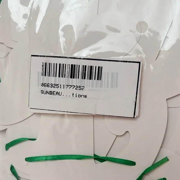 Happy Birthday Floral Green and White Banner and paper fans! - Picture 5 of 6